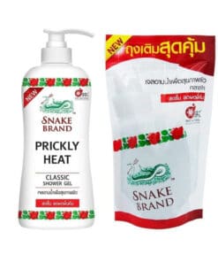 SNAKE BRAND 蛇牌沐浴露 450ML + 補充裝 400ML - 經典玫瑰