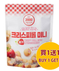 LOTTE ONLY PRICE 一口脆皮迷你夾心卷士多啤梨味 120G (買 1 送 1)