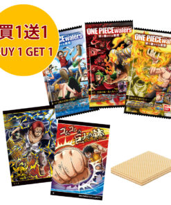 BANDAI ONE PIECE (ワンピースウエハース 受け継がれる意思) 海賊王食玩威化餅卡一包 (隨機包裝發貨) (買 1 送 1)