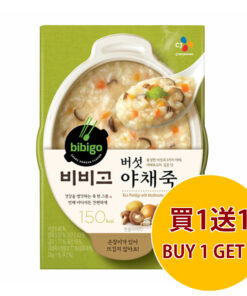 CHEILJEDANG BIBIGO 蘑菇蔬菜即食粥 280G (買 1 送 1)