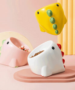 萌寵恐龍高腳貓碗