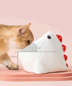 Alternative view of 萌寵恐龍高腳貓碗