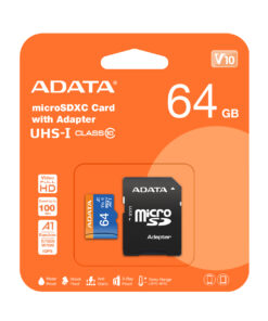 ADATA PREMIER MICROSDXC CARD WITH ADAPTER UHS-I CLASS 10 64G 威剛記憶卡連轉接卡