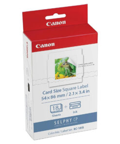 CANON SELPHY CP KC-18IS 佳能輕巧相片打印機相紙正方形 (50mm X 50mm) 貼紙 18 張連色帶套裝
